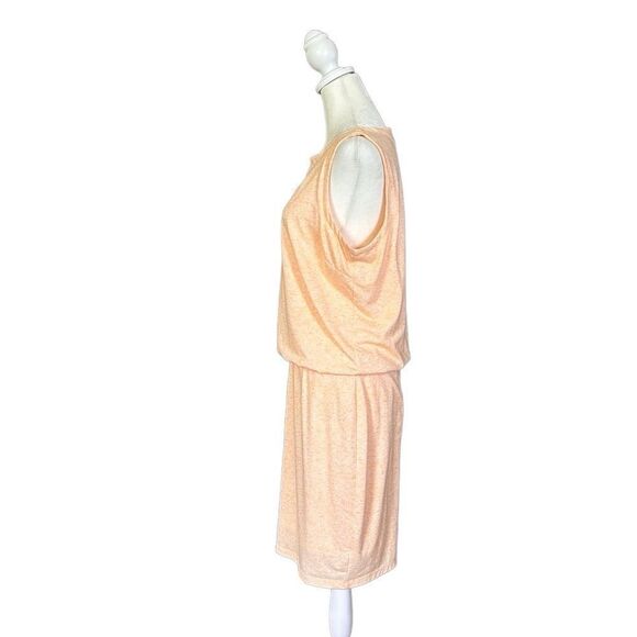 Athleta Vida Tiger Lily Orange Linen Blend Sleeveless Dress Medium - Picture 3 of 10